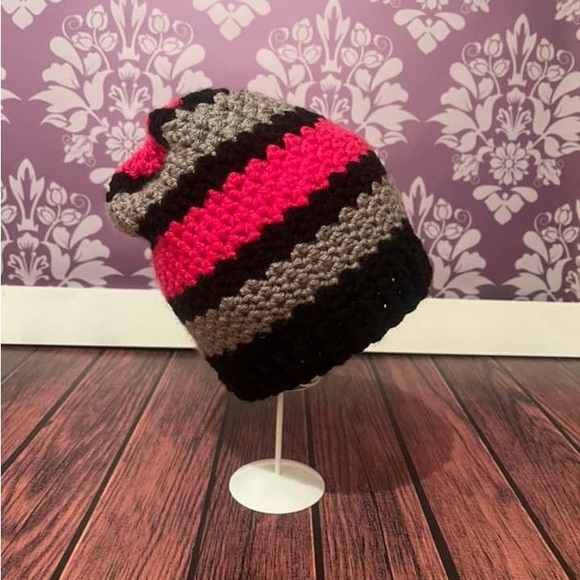 Crochet Striped Hat - Picture 2 of 3